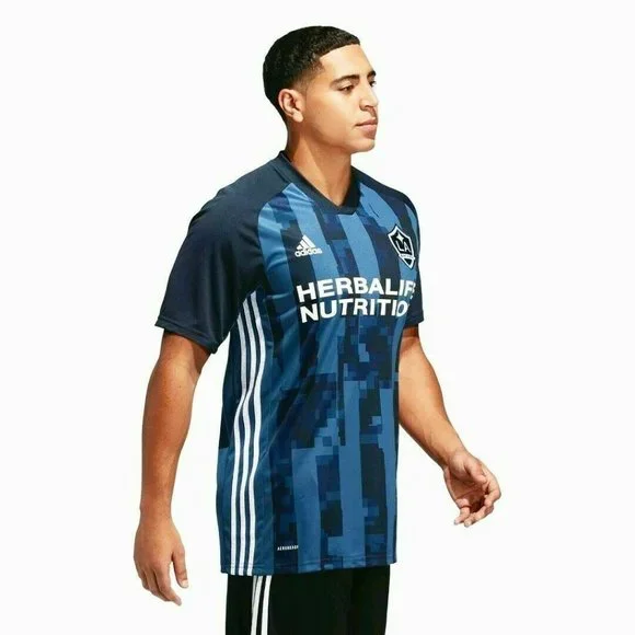 adidas Shirts Adidas La Galaxy Away Mls Soccer Jersey Mens